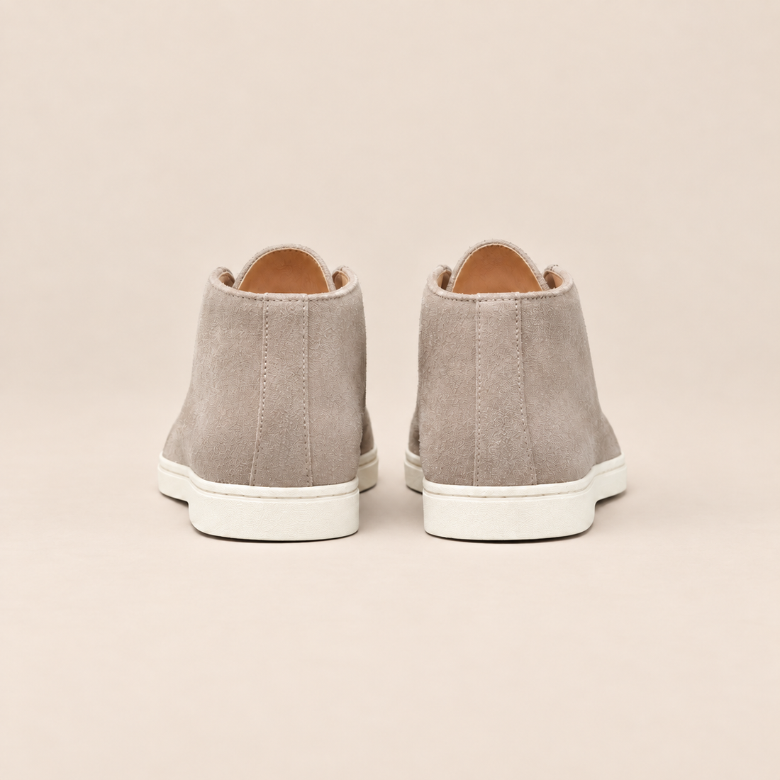 Buty męskie za kostkę wsuwane z imitacji zamszu