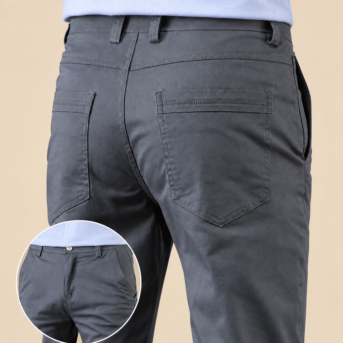 Spodnie męskie do pracy slim fit z prostą nogawką