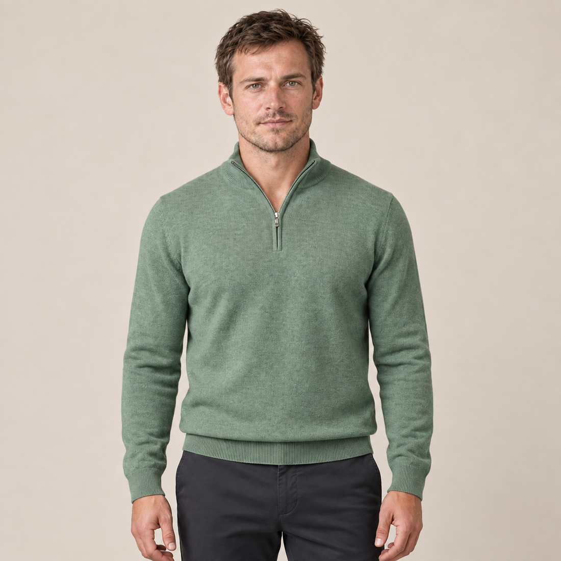 Wygodny sweter męski half zip