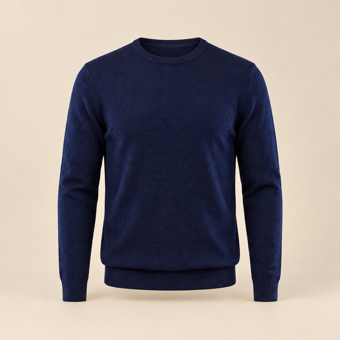 Sweter męski z cienkiej dzianiny z okrągłym dekoltem