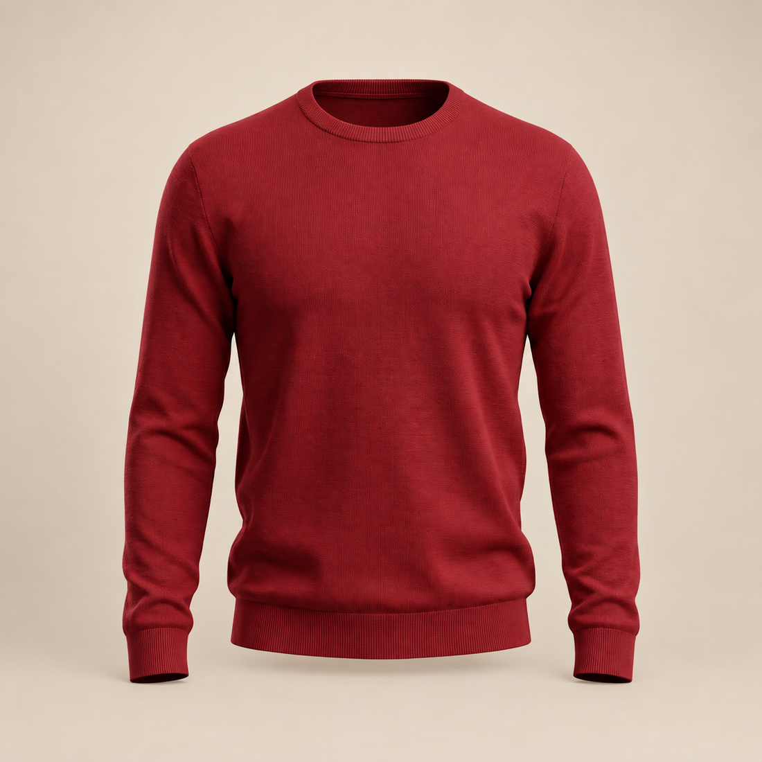 Sweter męski z cienkiej dzianiny z okrągłym dekoltem