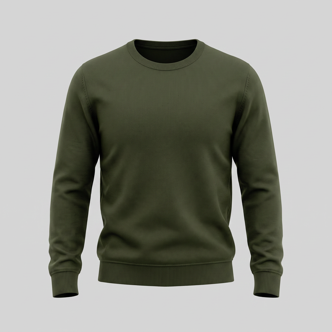 Sweter męski z cienkiej dzianiny z okrągłym dekoltem