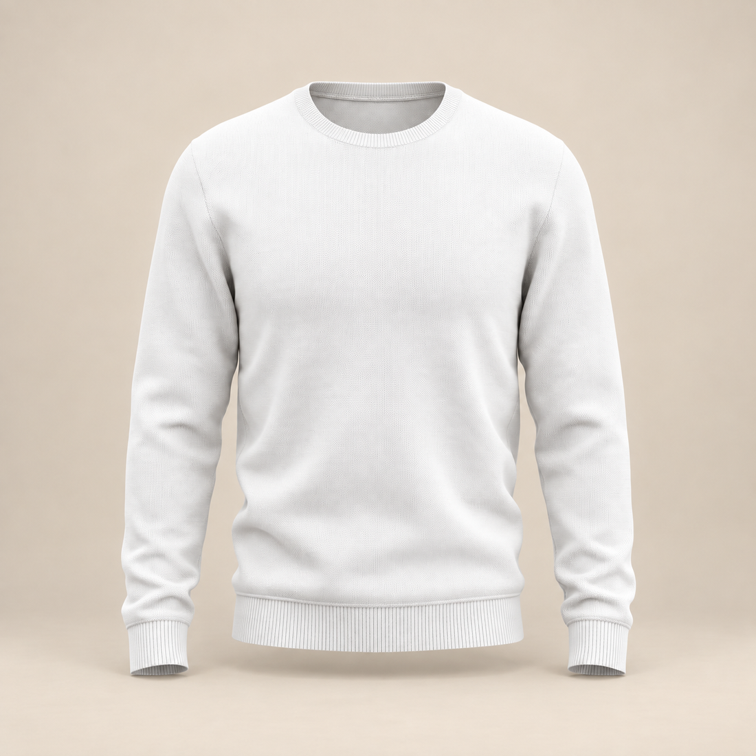 Sweter męski z cienkiej dzianiny z okrągłym dekoltem