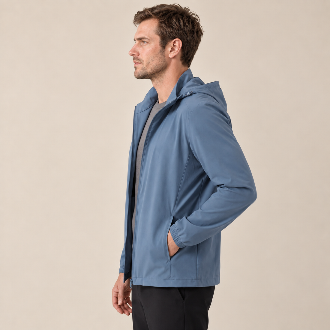 Kurtka softshell męska z regulowanym kapturem