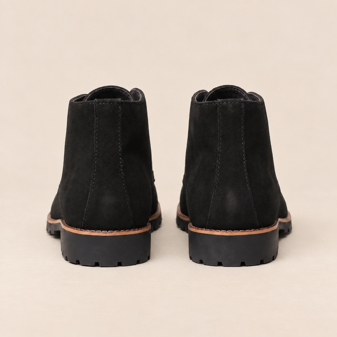Buty męskie za kostkę z imitacji skóry