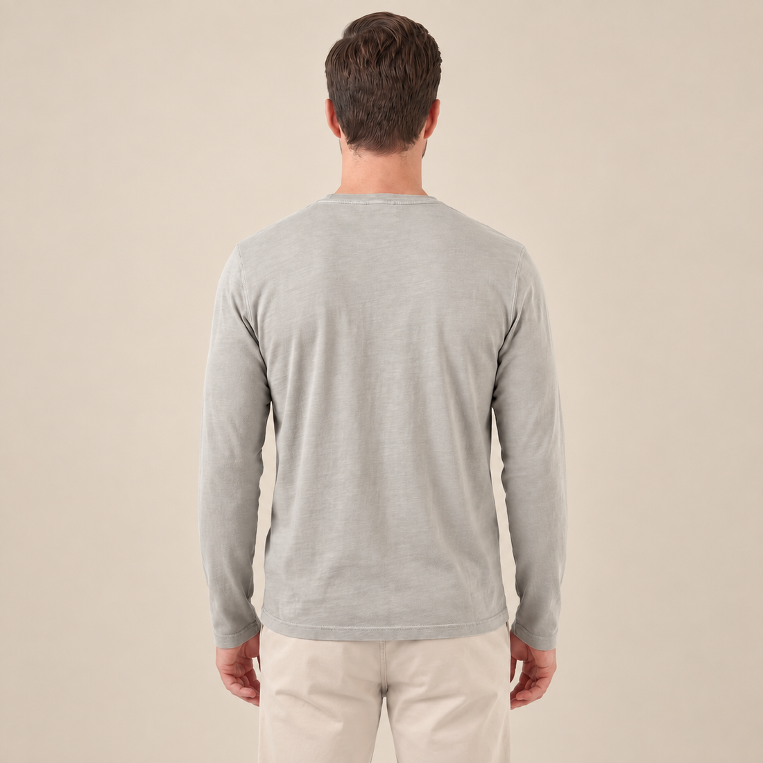 Koszulka henley męska z długim rękawem