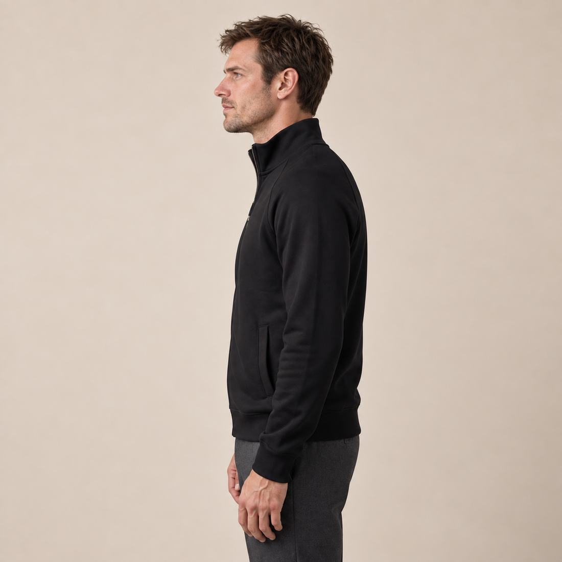 Bluza dresowa męska oversize rozpinana na zamek