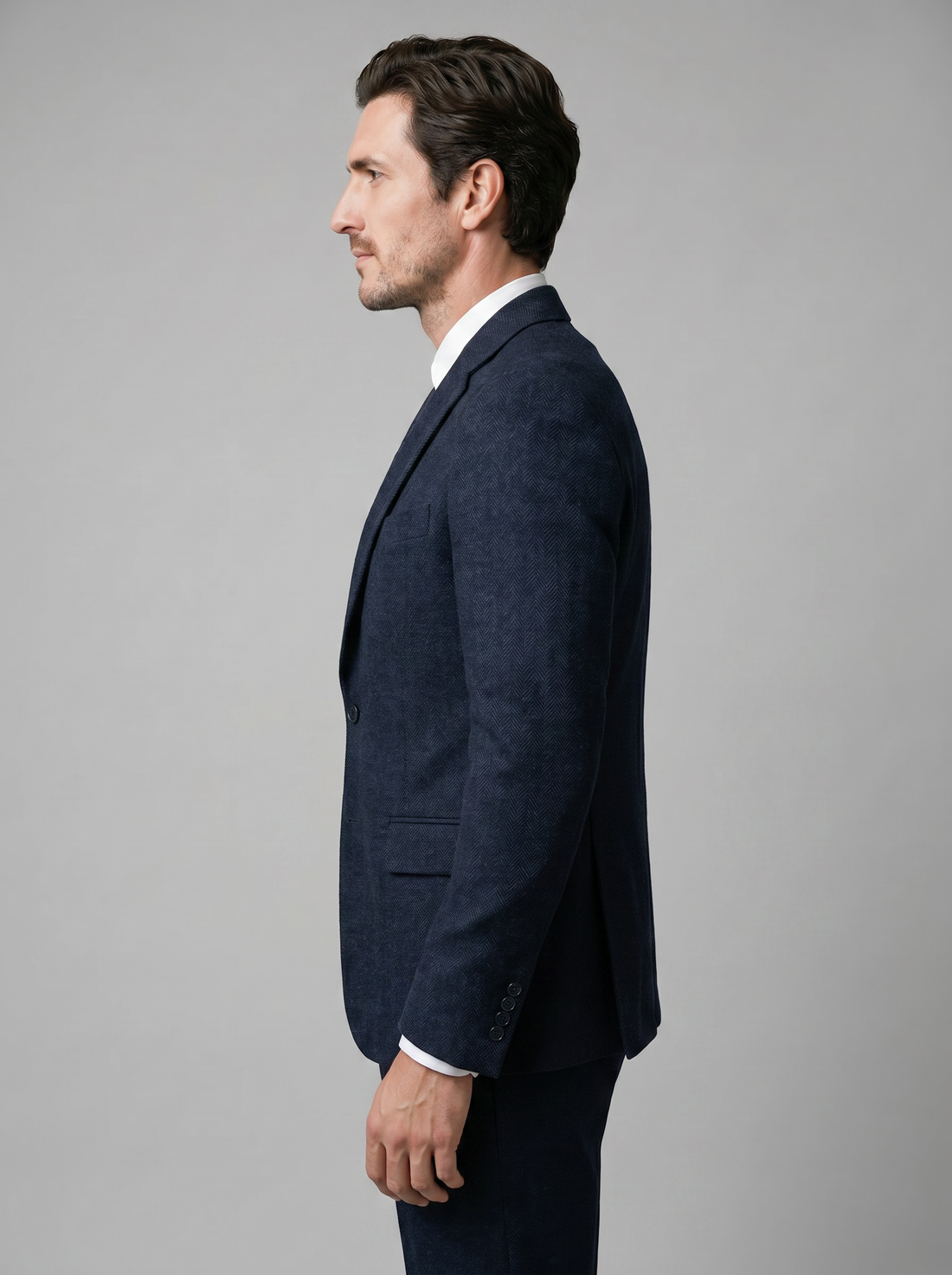 Garnitur męski trzyczęściowy slim fit z kamizelką na wesele