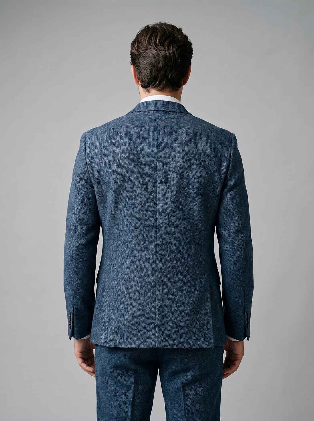 Garnitur męski trzyczęściowy slim fit z kamizelką na wesele