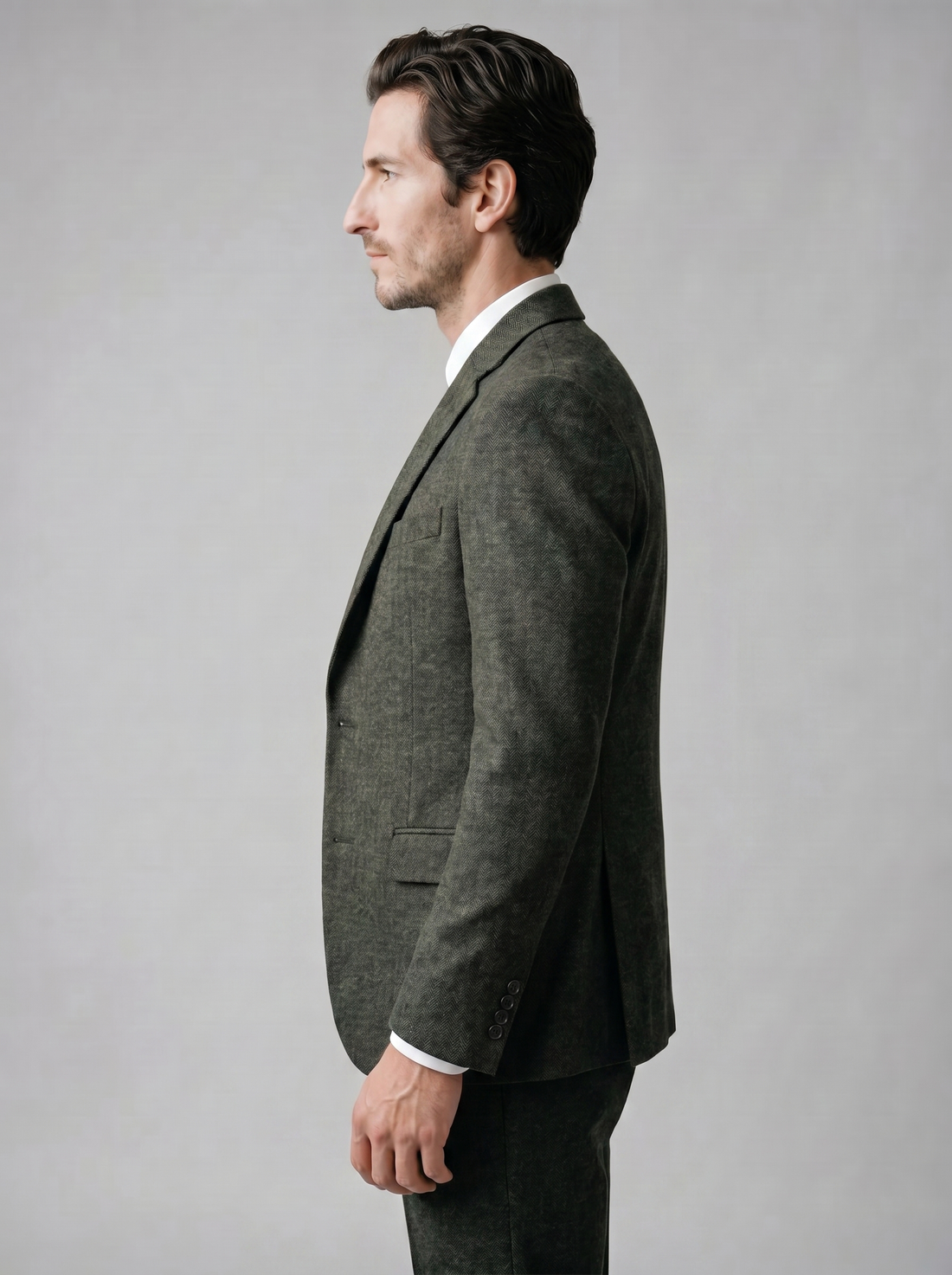 Garnitur męski trzyczęściowy slim fit z kamizelką na wesele