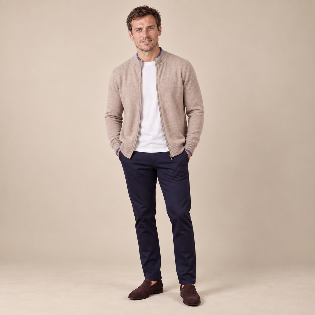 Stylowy i wygodny sweter męski na zamek