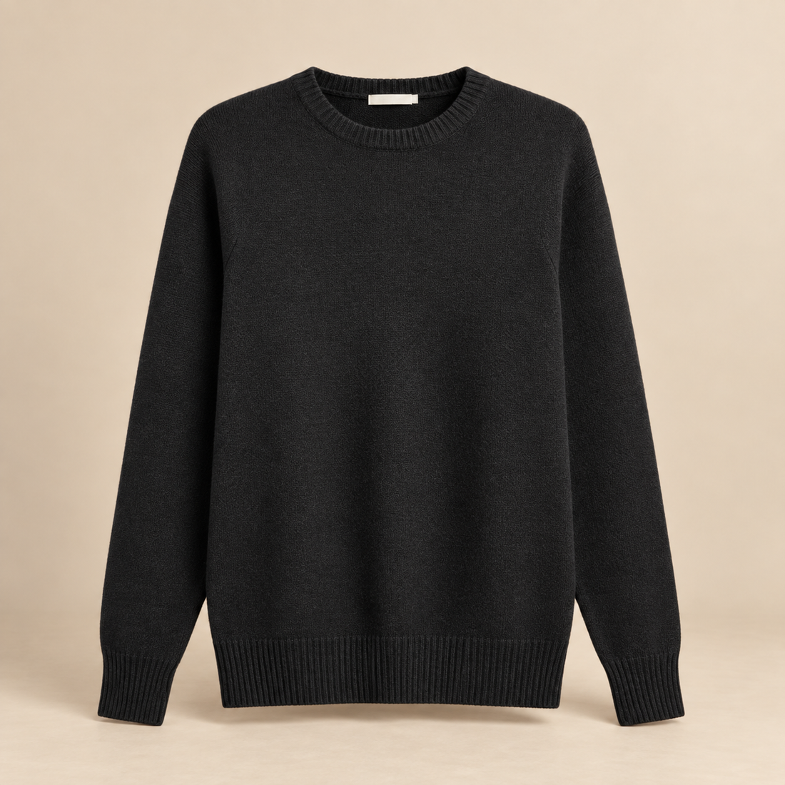 Dzianinowy sweter damski z okrągłym dekoltem