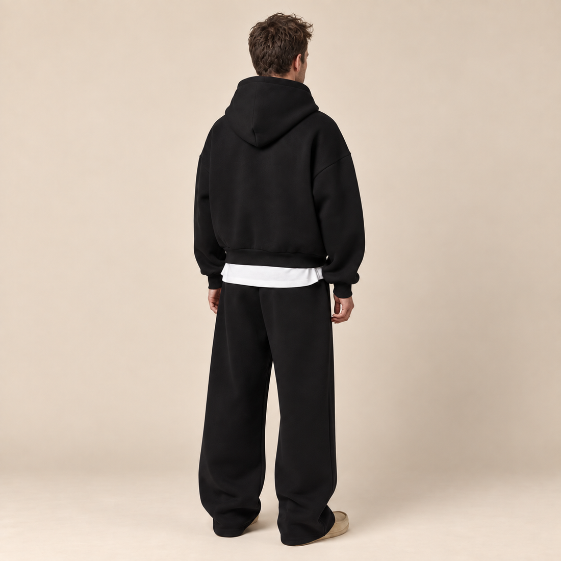 Dres męski komplet: bluza z kapturem i joggery, regular fit