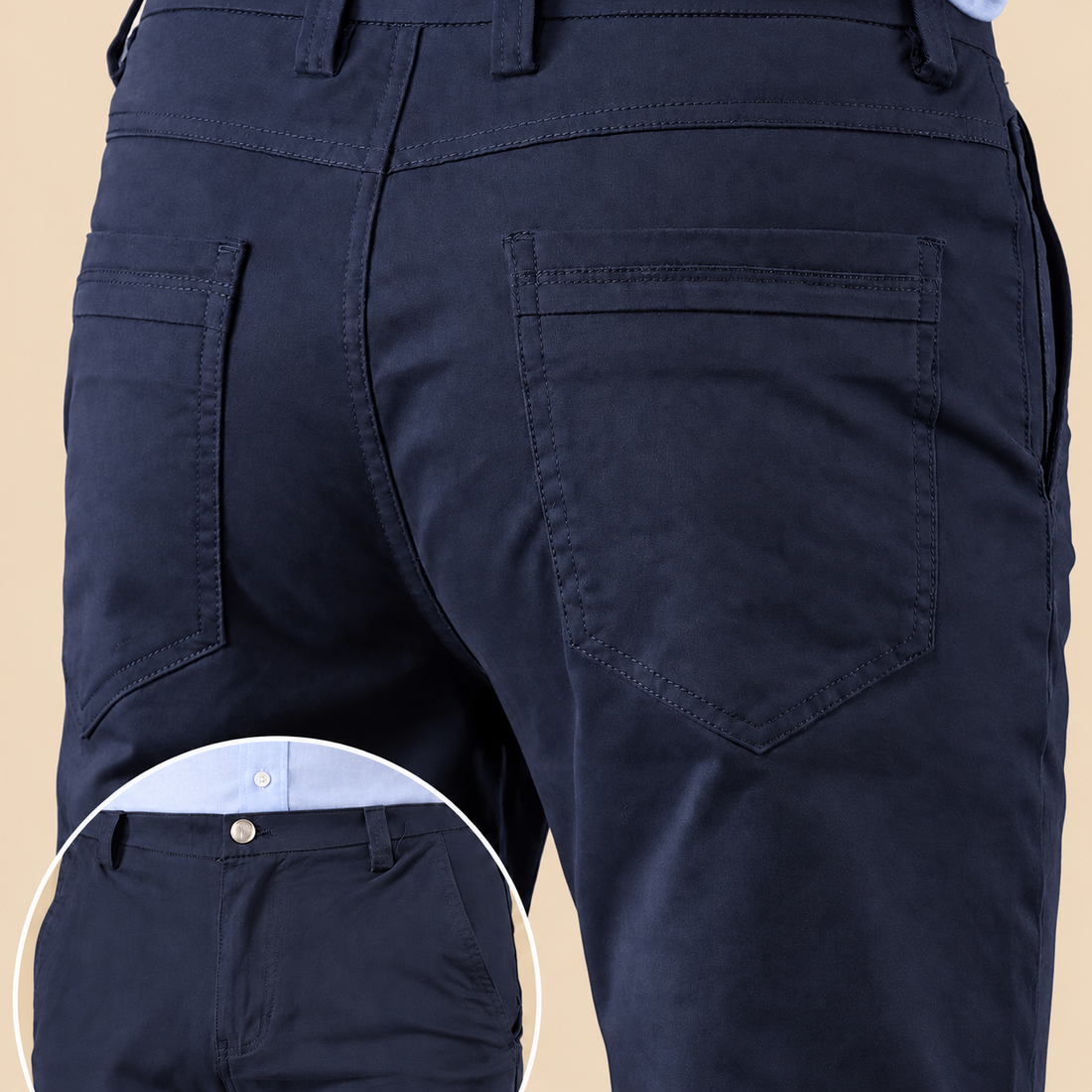 Spodnie męskie do pracy slim fit z prostą nogawką