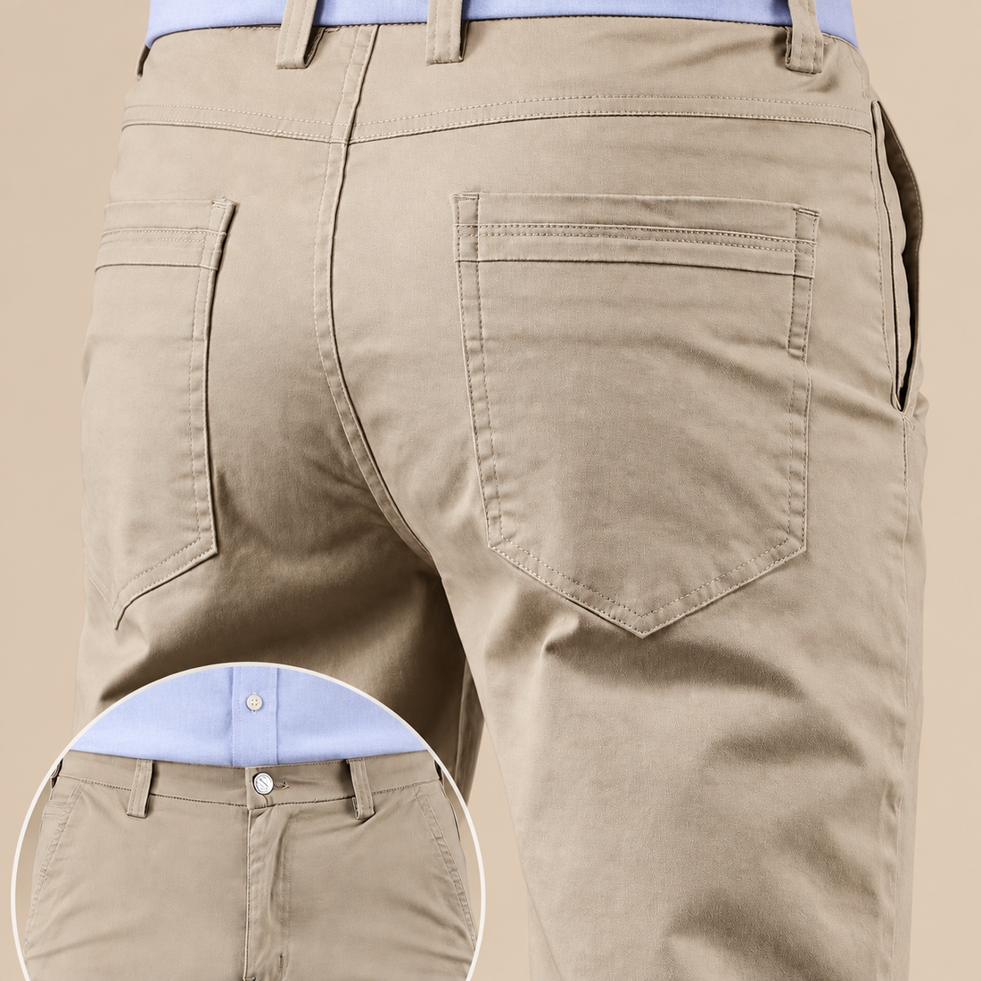 Spodnie męskie do pracy slim fit z prostą nogawką
