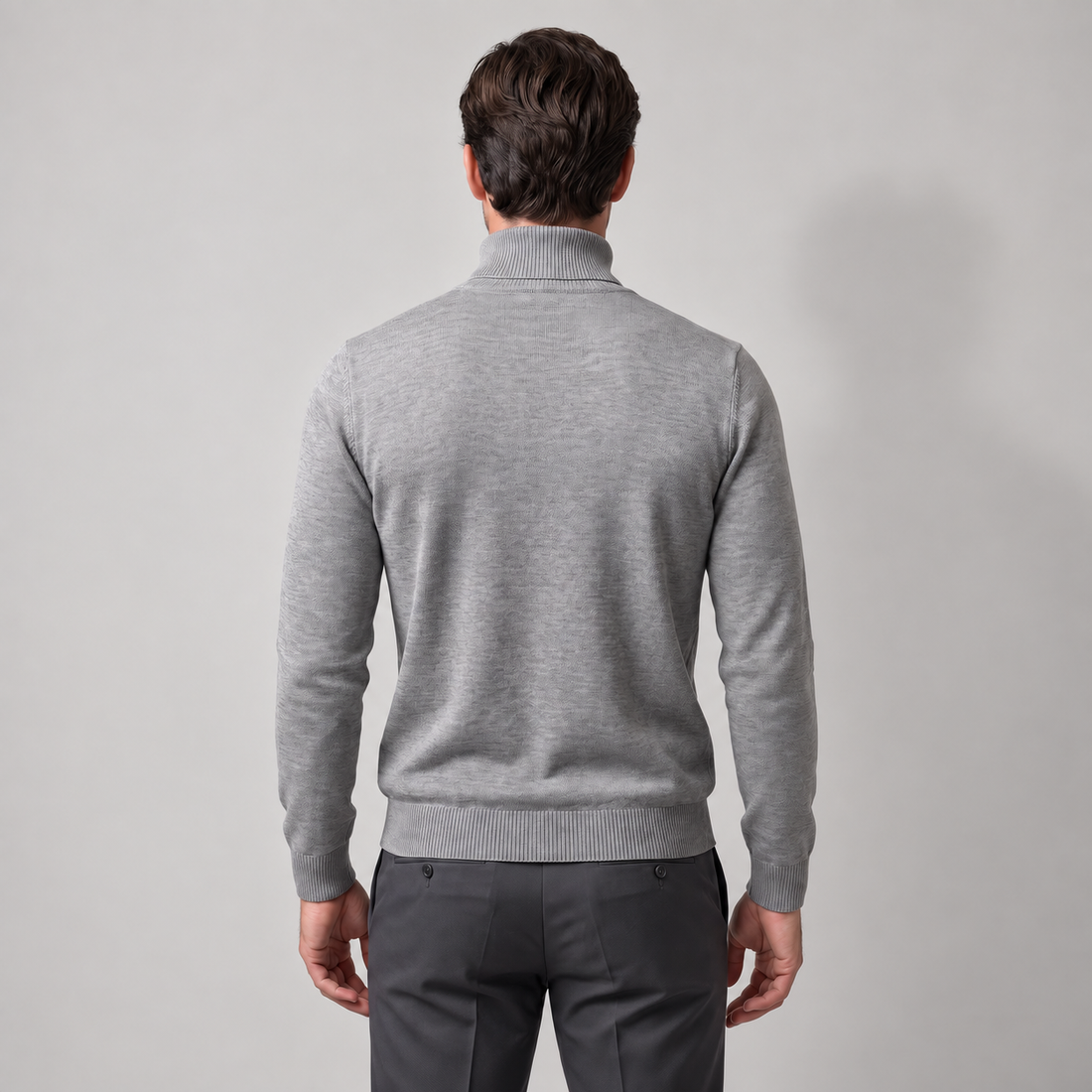 Golf męski slim fit z dzianiny wiskozowej