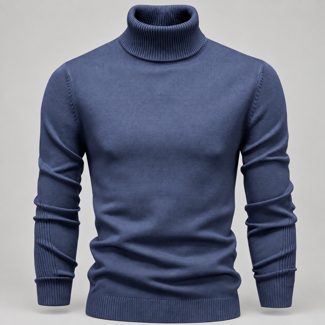 Golf męski slim fit z dzianiny wiskozowej