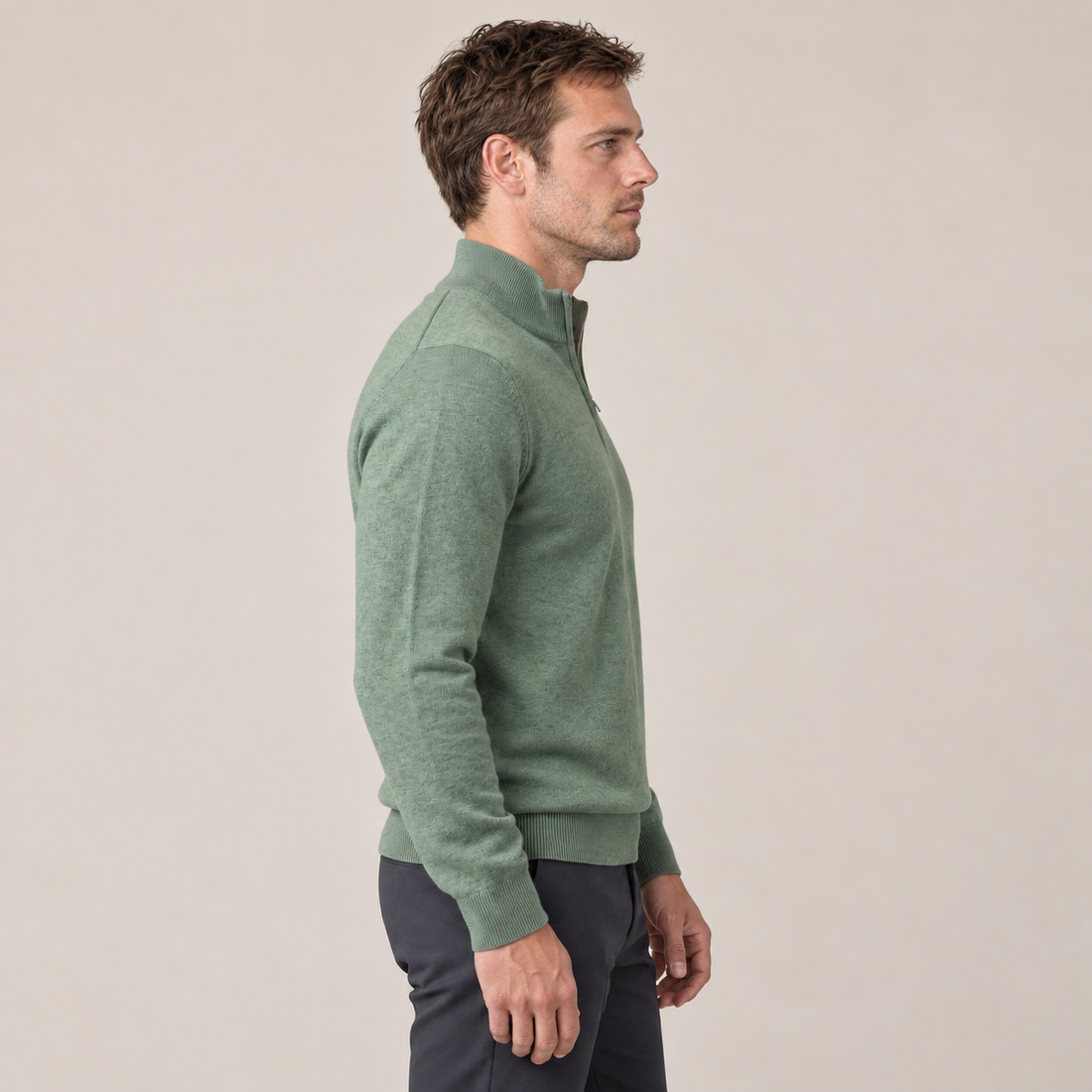 Wygodny sweter męski half zip