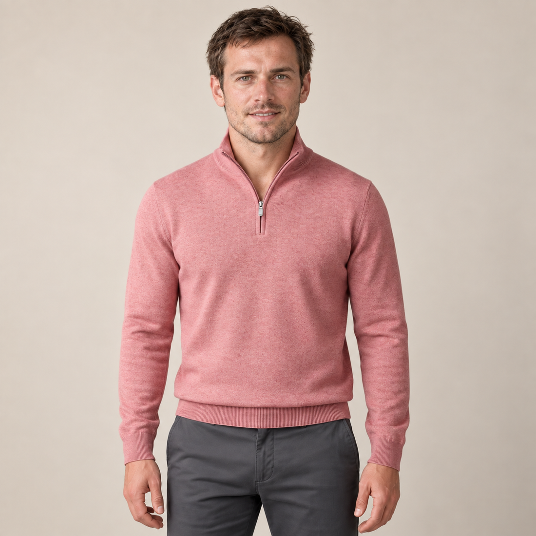 Wygodny sweter męski half zip