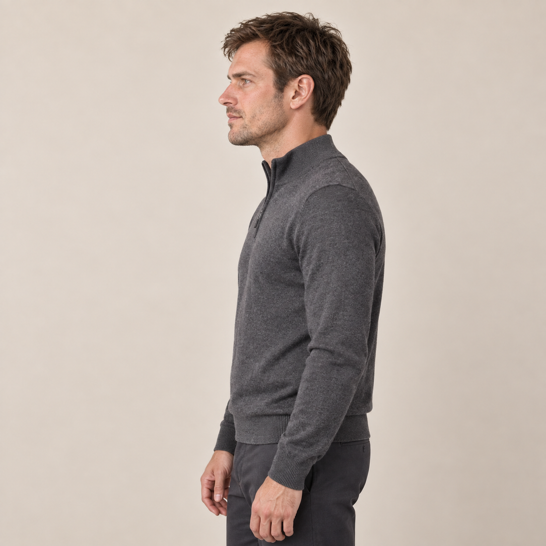 Wygodny sweter męski half zip