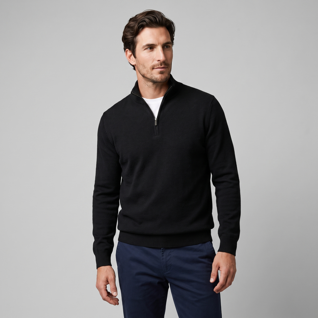 Wygodny sweter męski half zip
