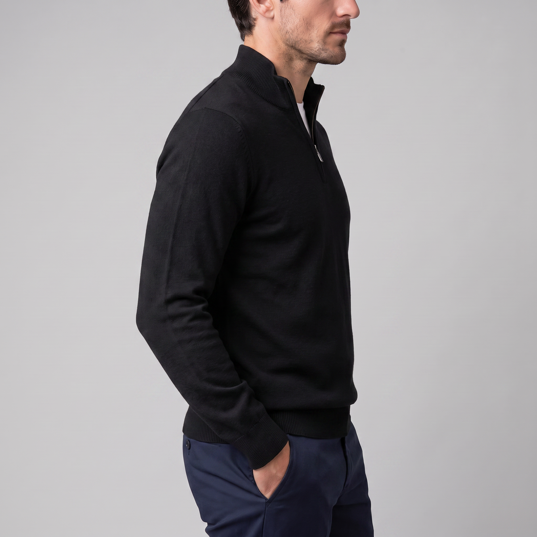 Wygodny sweter męski half zip