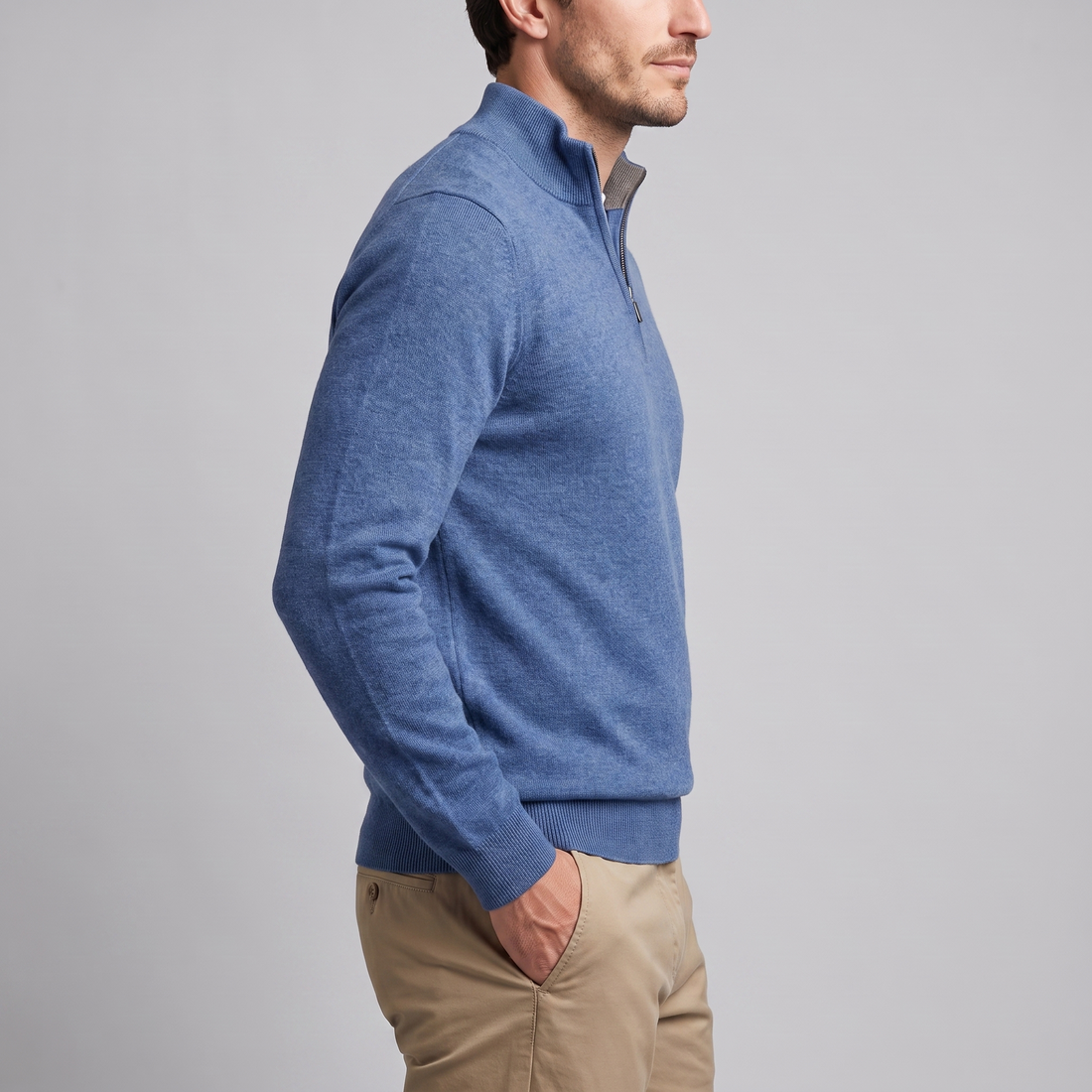Wygodny sweter męski half zip