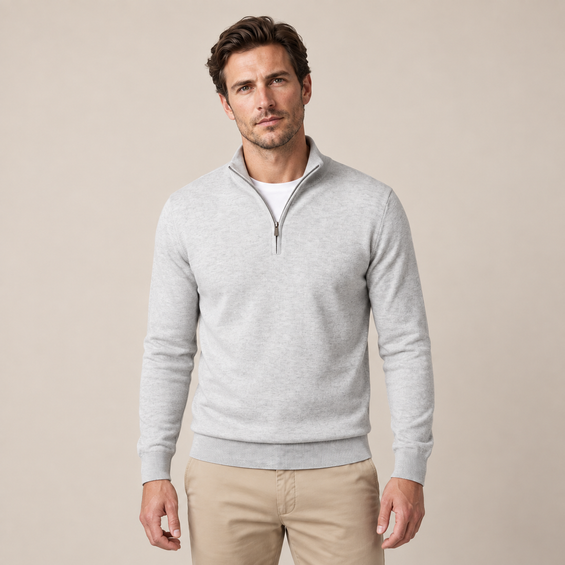 Wygodny sweter męski half zip