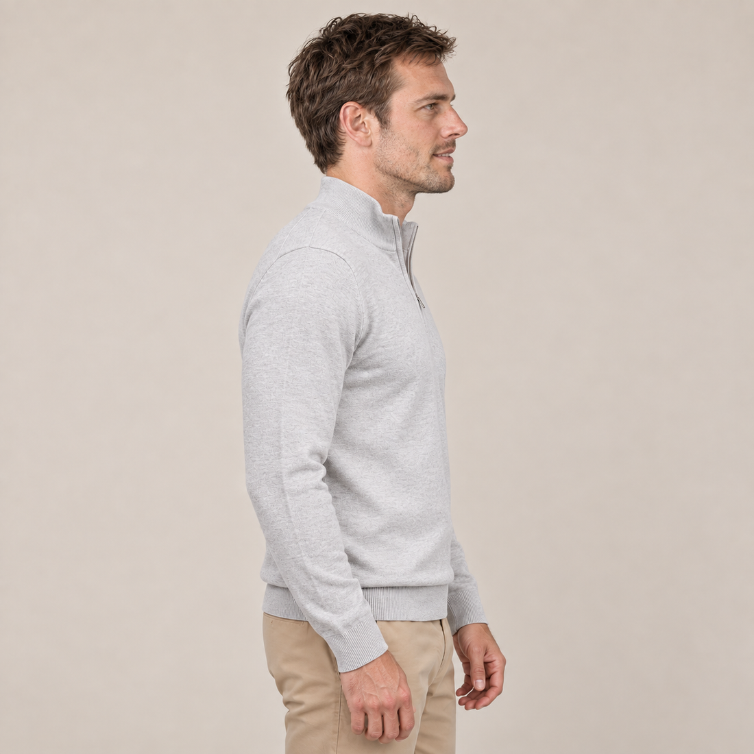 Wygodny sweter męski half zip