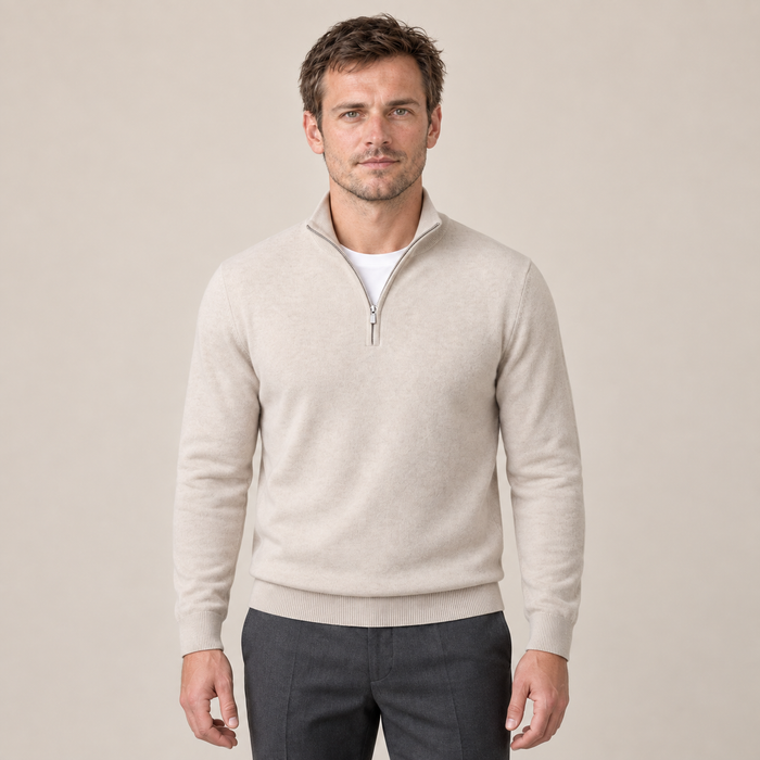Wygodny sweter męski half zip