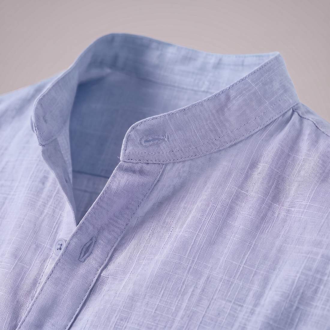 Bawełniana koszula męska henley wkładana przez głowę