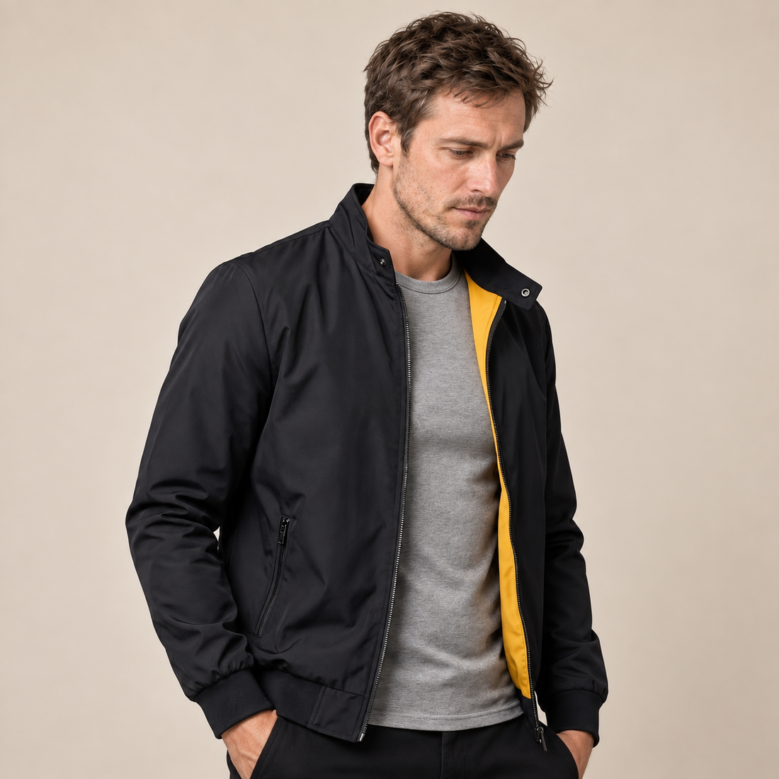 Kurtka męska Harrington typu bomber
