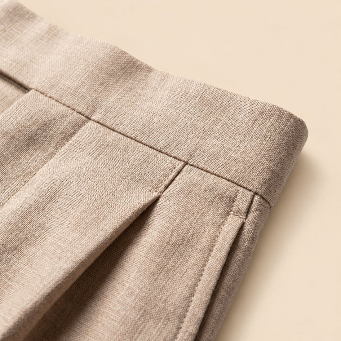Spodnie męskie z wysokim stanem i prostą nogawką