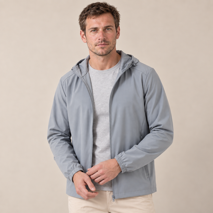 Kurtka softshell męska z regulowanym kapturem