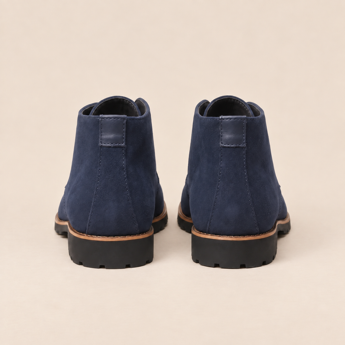 Buty męskie za kostkę z imitacji skóry