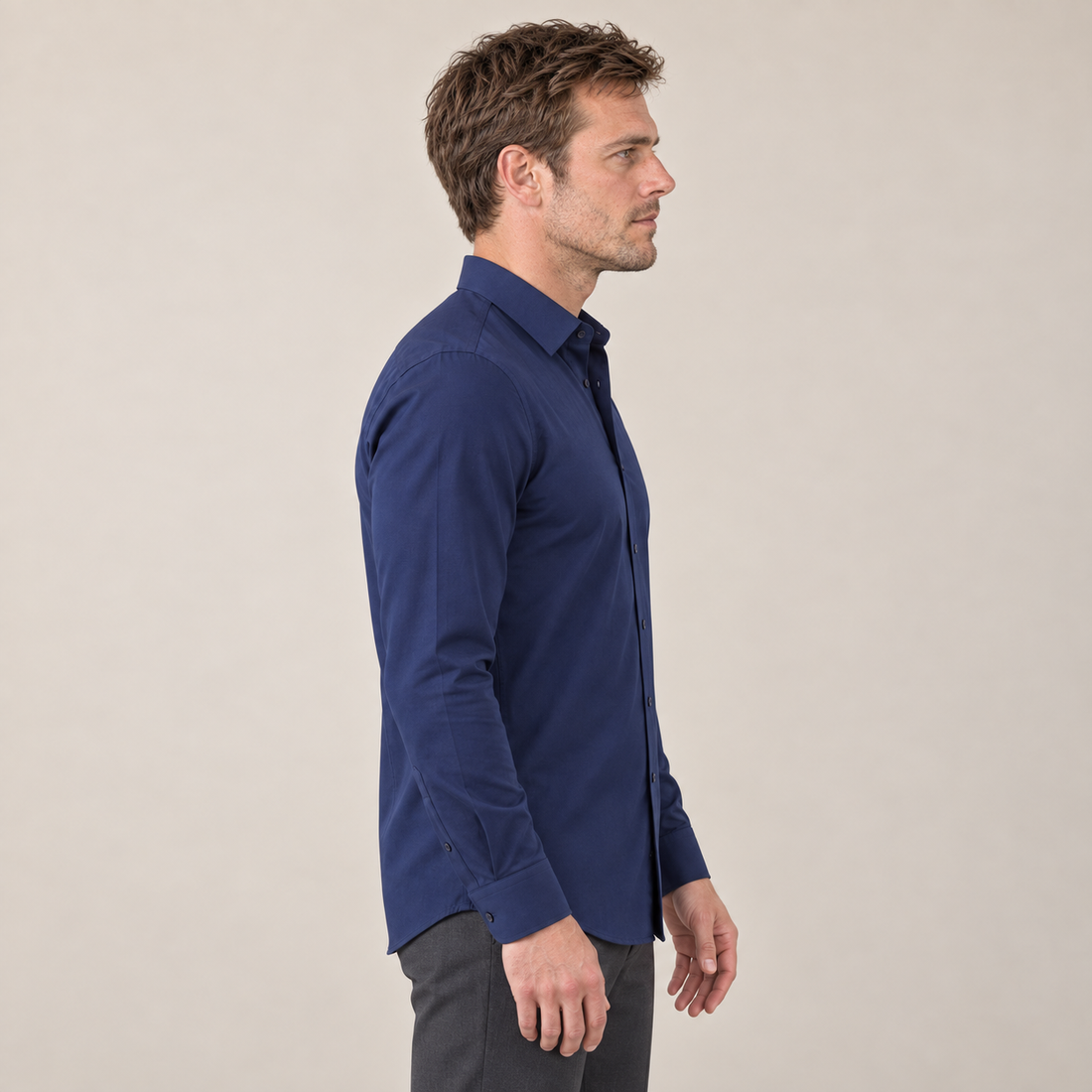 Koszula męska wizytowa slim fit z klasycznym kołnierzykiem