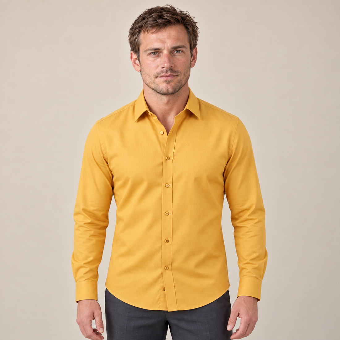 Koszula męska wizytowa slim fit z klasycznym kołnierzykiem