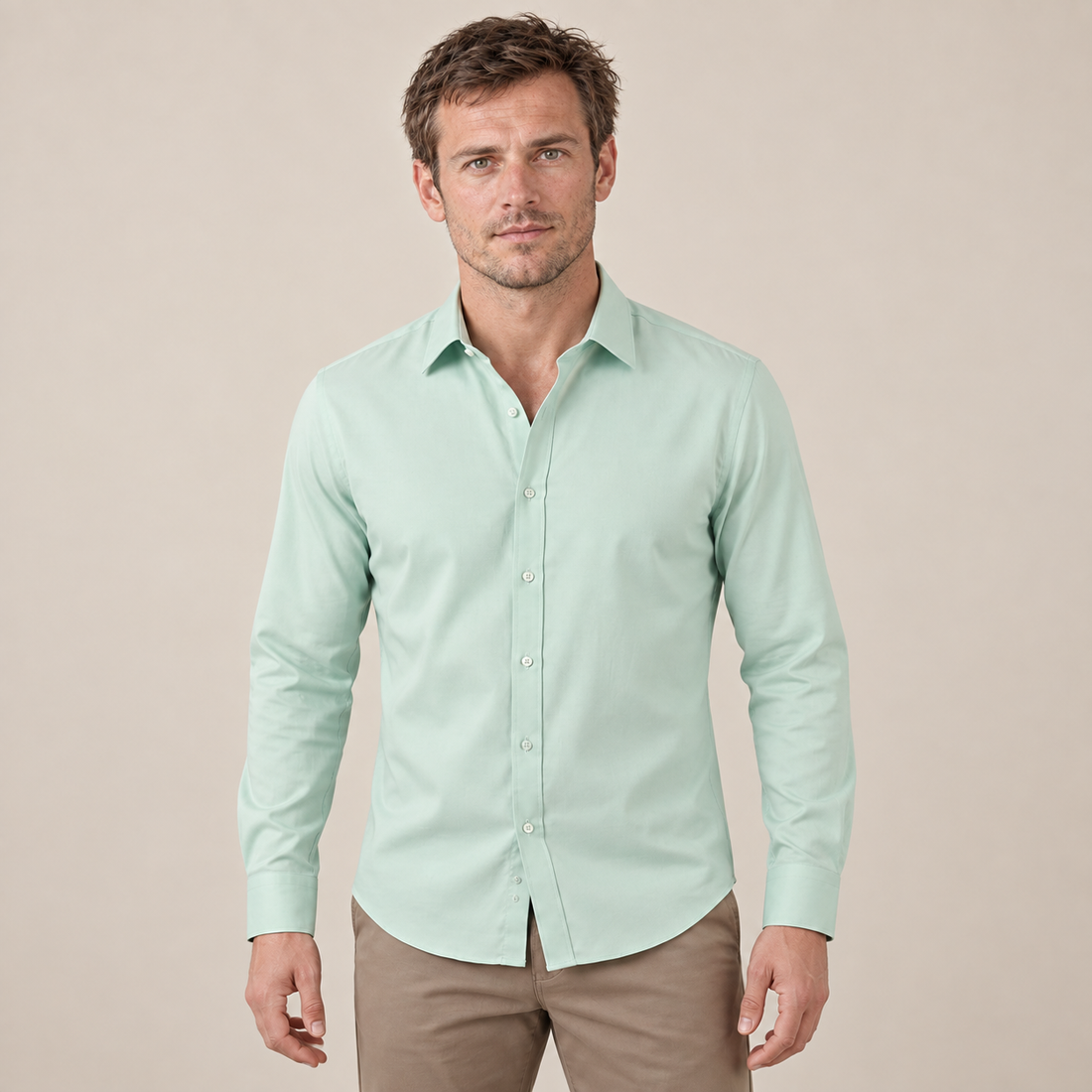 Koszula męska wizytowa slim fit z klasycznym kołnierzykiem