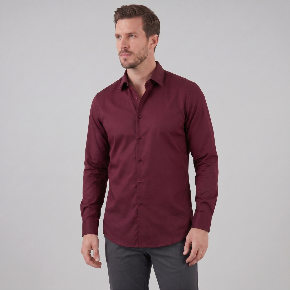 Koszula męska wizytowa slim fit z klasycznym kołnierzykiem