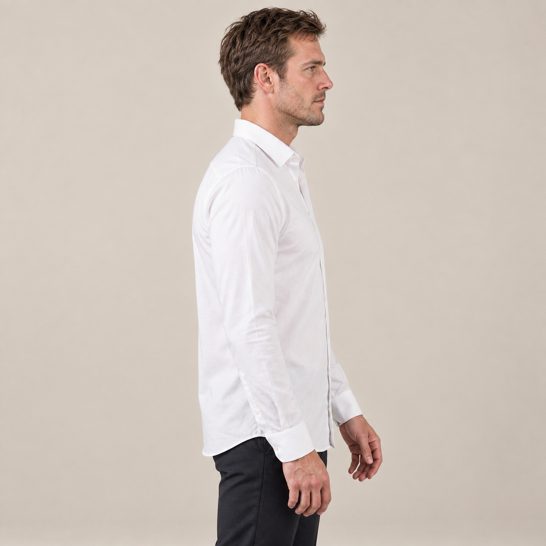 Koszula męska wizytowa slim fit z klasycznym kołnierzykiem