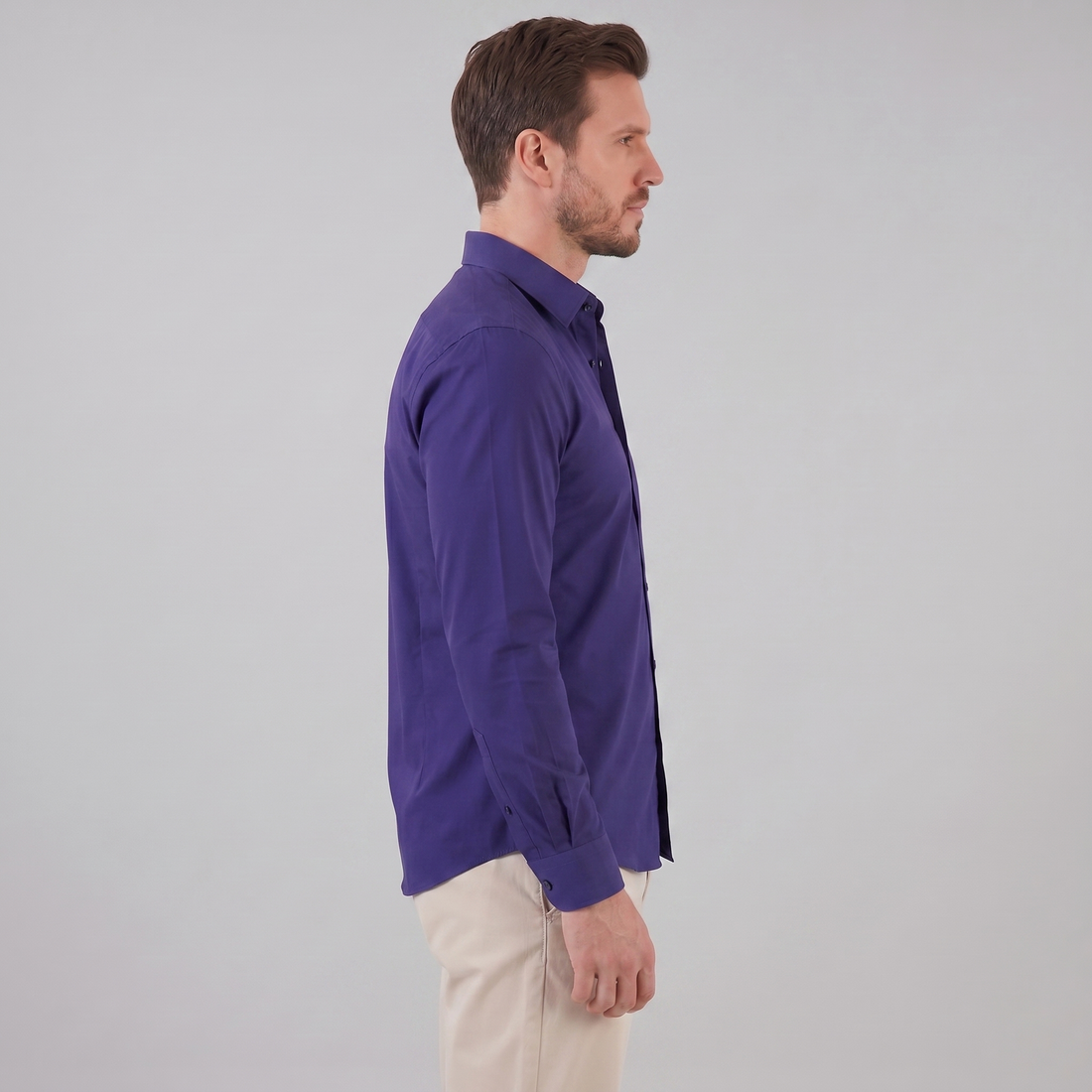 Koszula męska wizytowa slim fit z klasycznym kołnierzykiem