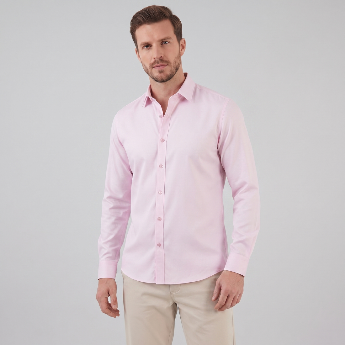 Koszula męska wizytowa slim fit z klasycznym kołnierzykiem