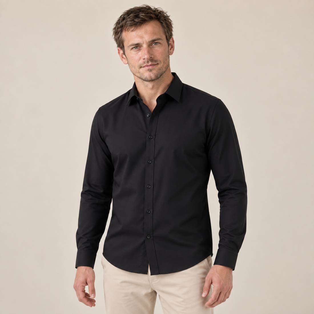 Koszula męska wizytowa slim fit z klasycznym kołnierzykiem
