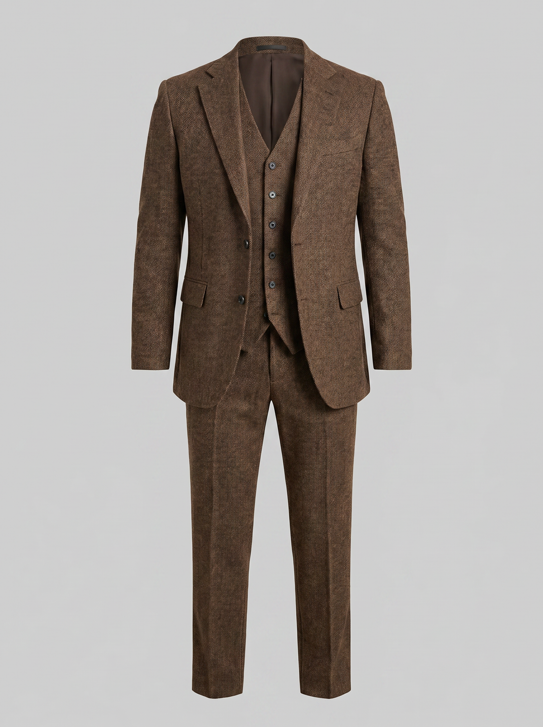 Garnitur męski trzyczęściowy slim fit z kamizelką na wesele