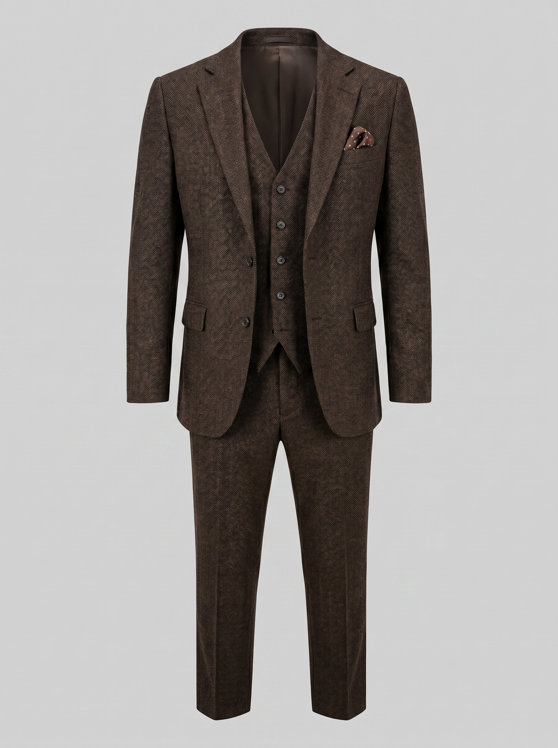 Garnitur męski trzyczęściowy slim fit z kamizelką na wesele