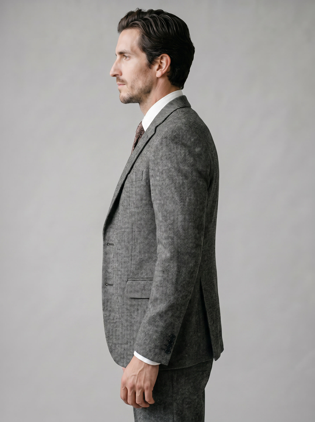 Garnitur męski trzyczęściowy slim fit z kamizelką na wesele