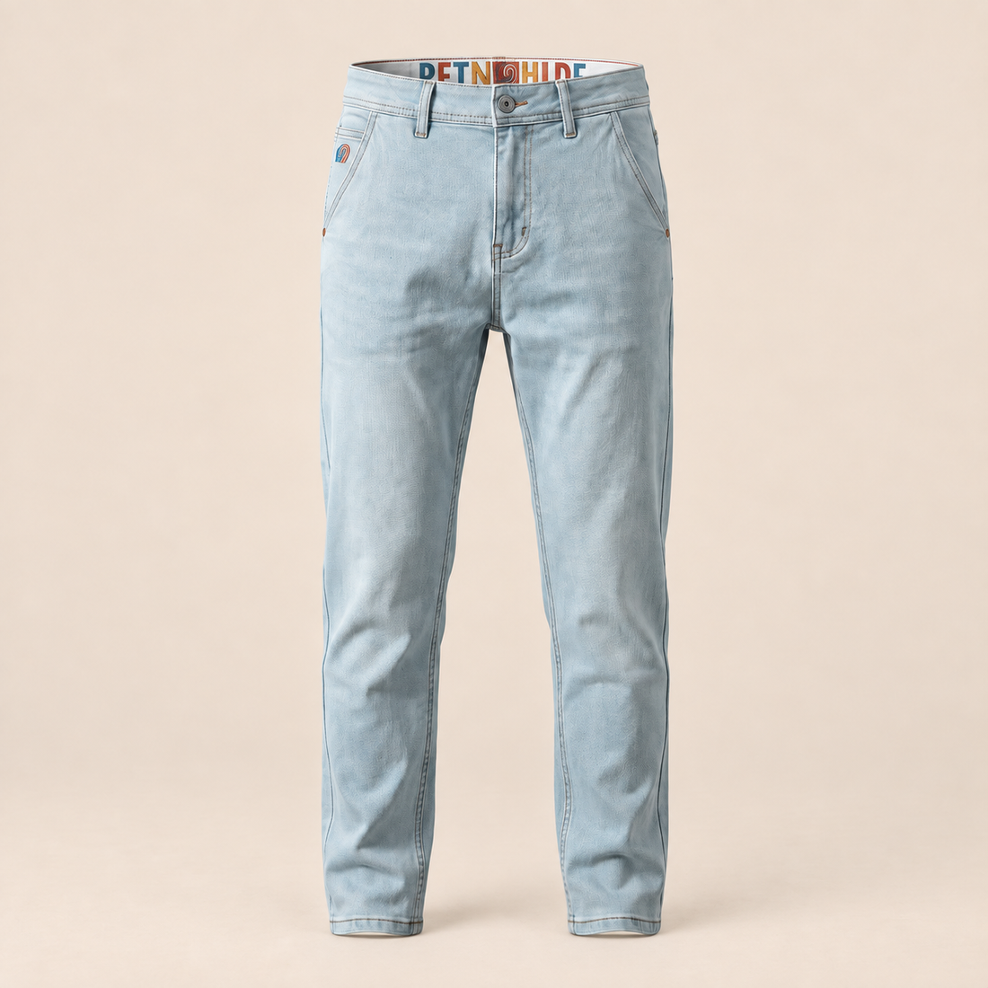 Jeansy męskie slim fit z efektem sprania