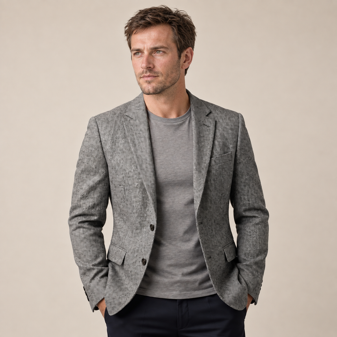 Marynarka męska zimowa slim fit