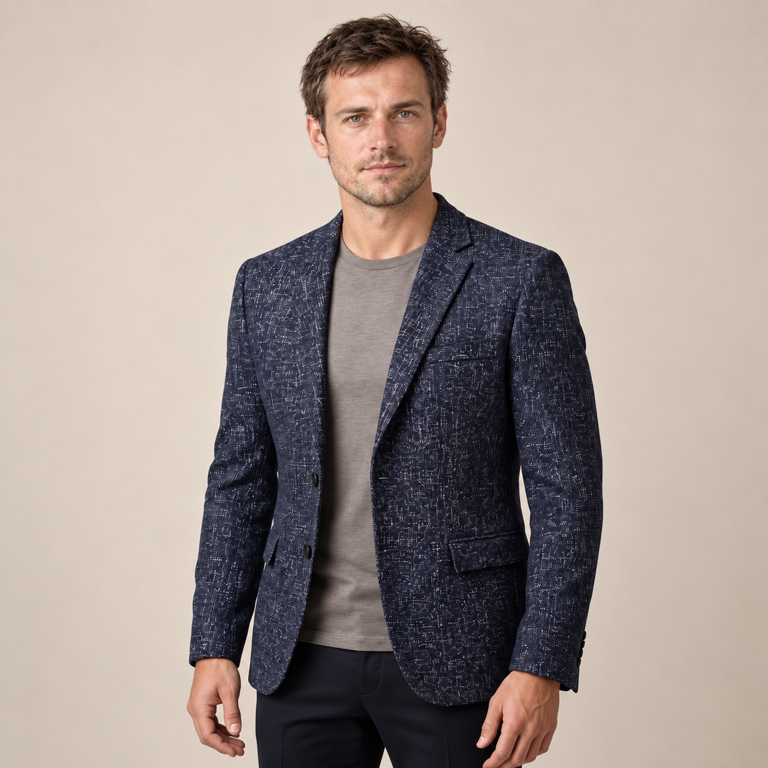 Marynarka męska zimowa slim fit