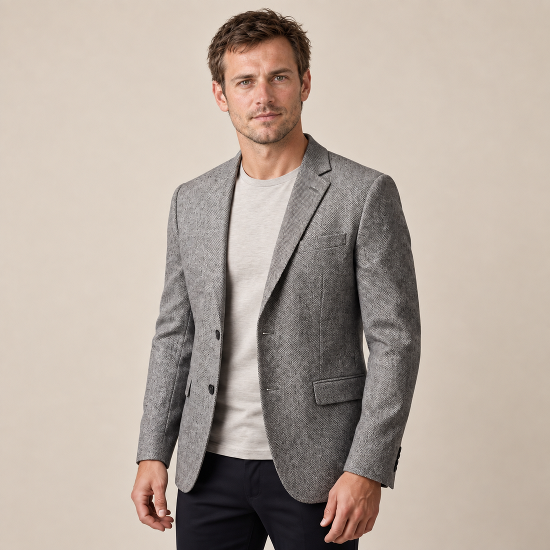 Marynarka męska zimowa slim fit